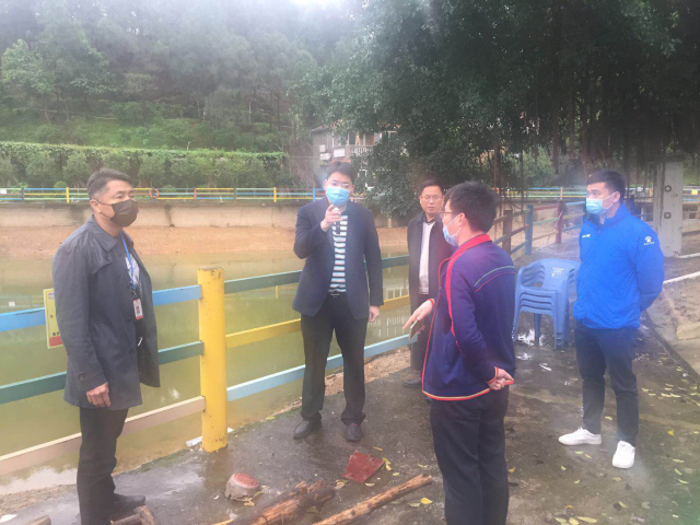 党工委书记林伟新一行到静山湖开展复工复产安全生产检查工作