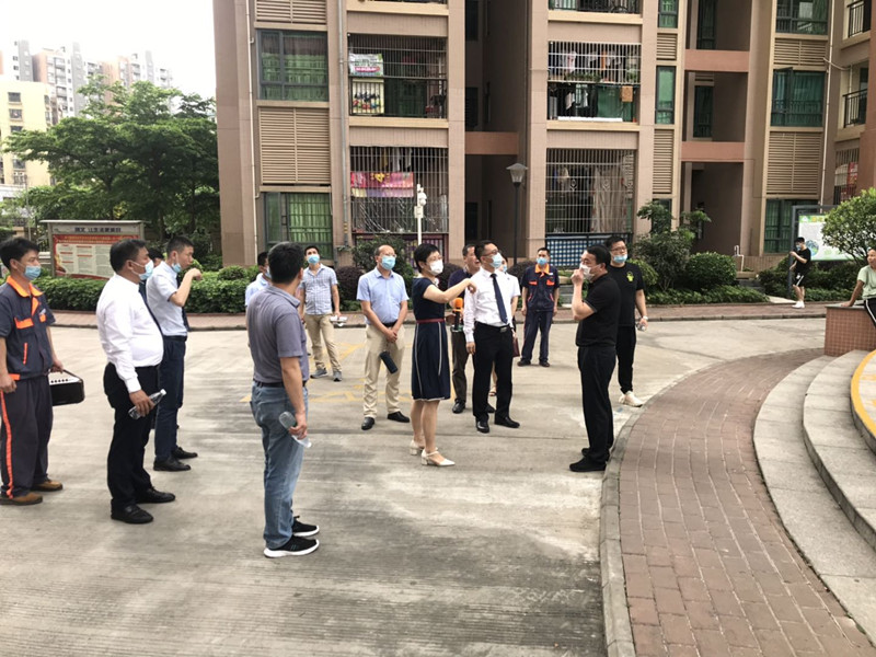 南雄市委常委宣传部长温春花等领导一行人到和平小区